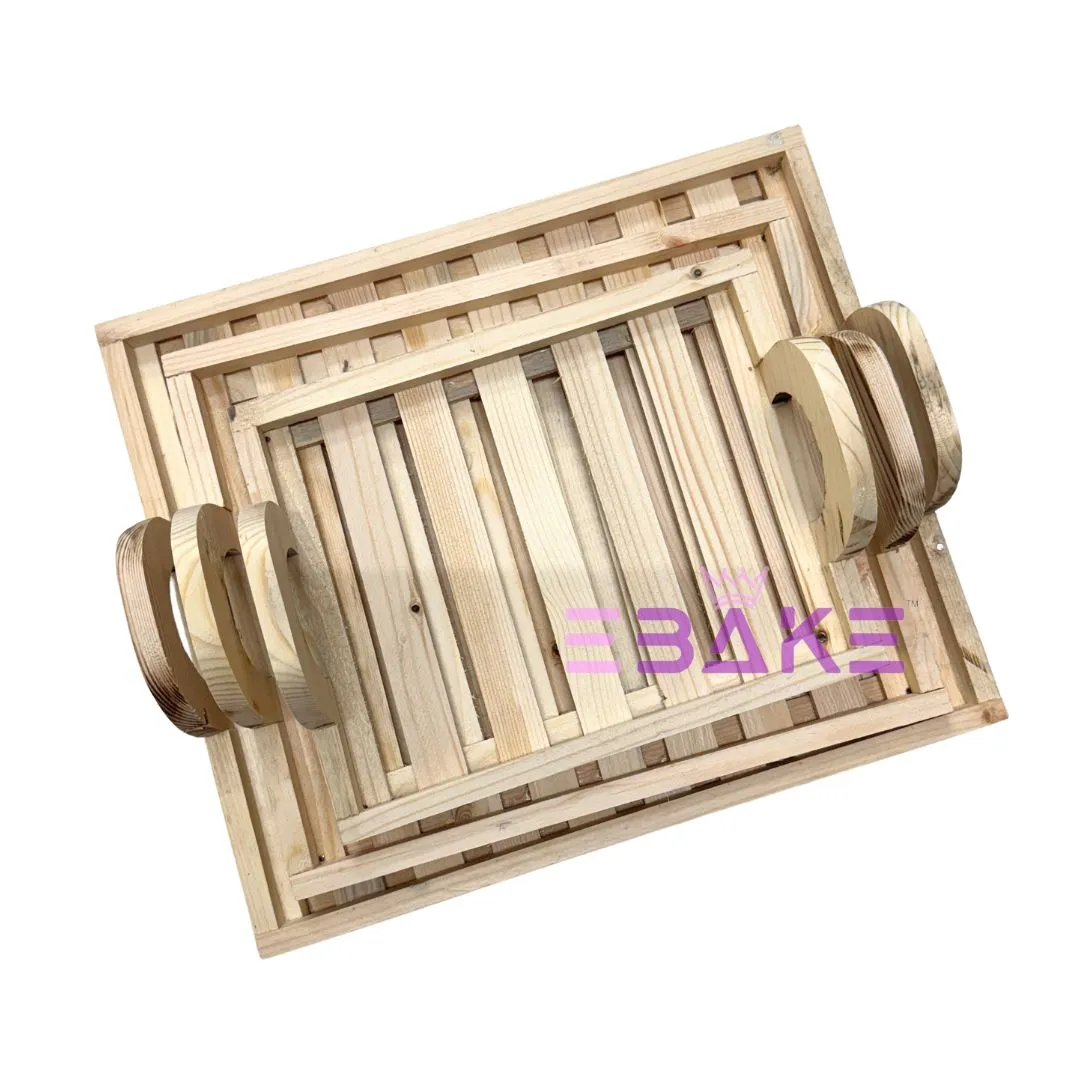 Pinewood Hamper Tray Set (Set of 3 Sizes)