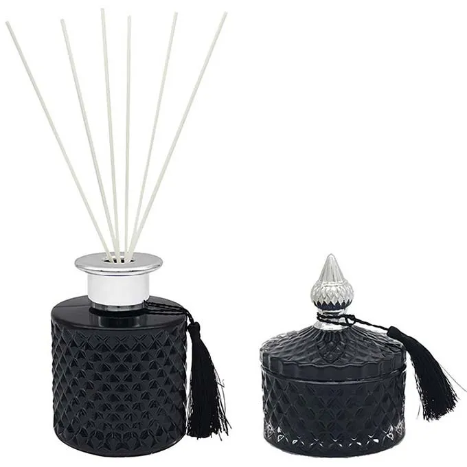 Pomegranate Noir Diffuser & Candle Set of 2 Black