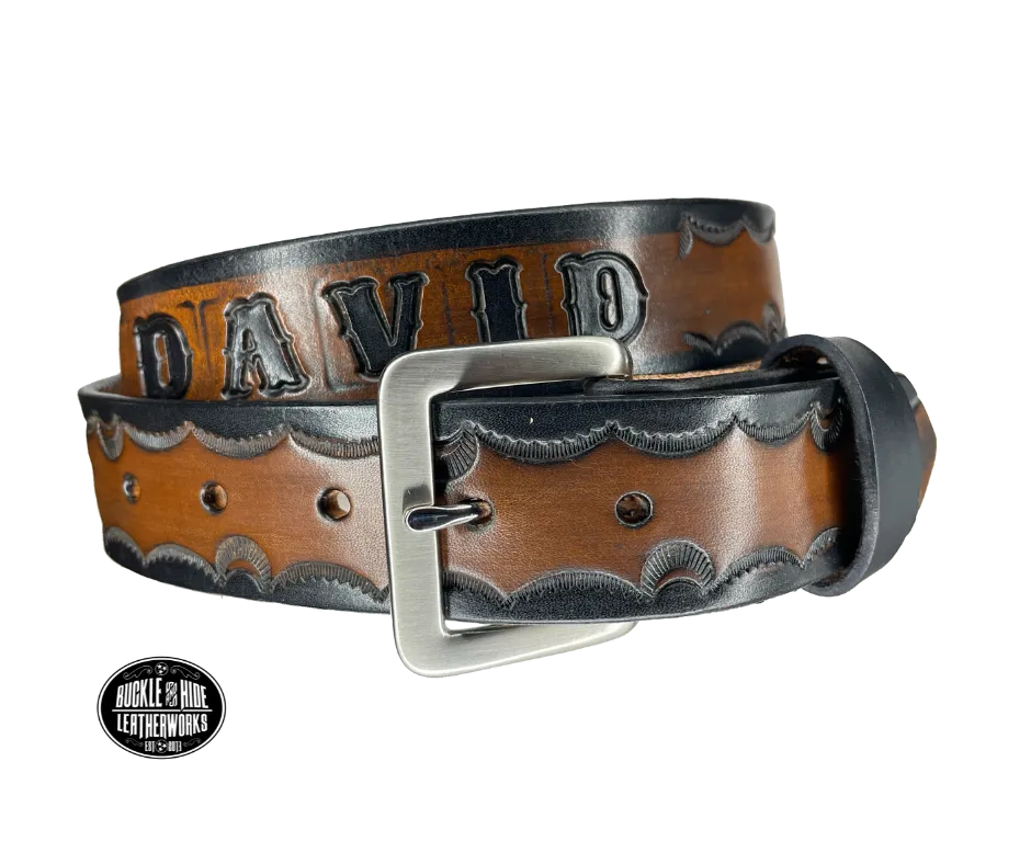 "The Gatlinburg" Name Leather Belt