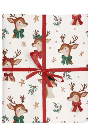 Reindeer Family Continuous Roll Wrap