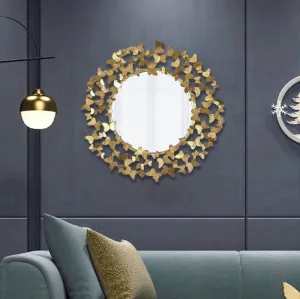 RHD/Metal wall art hangings/Easy handling, (BUTTERFRLY MIRROR) living room, dining room,home, office, café and for gift purpose, size (30 * 2 * 30) inches