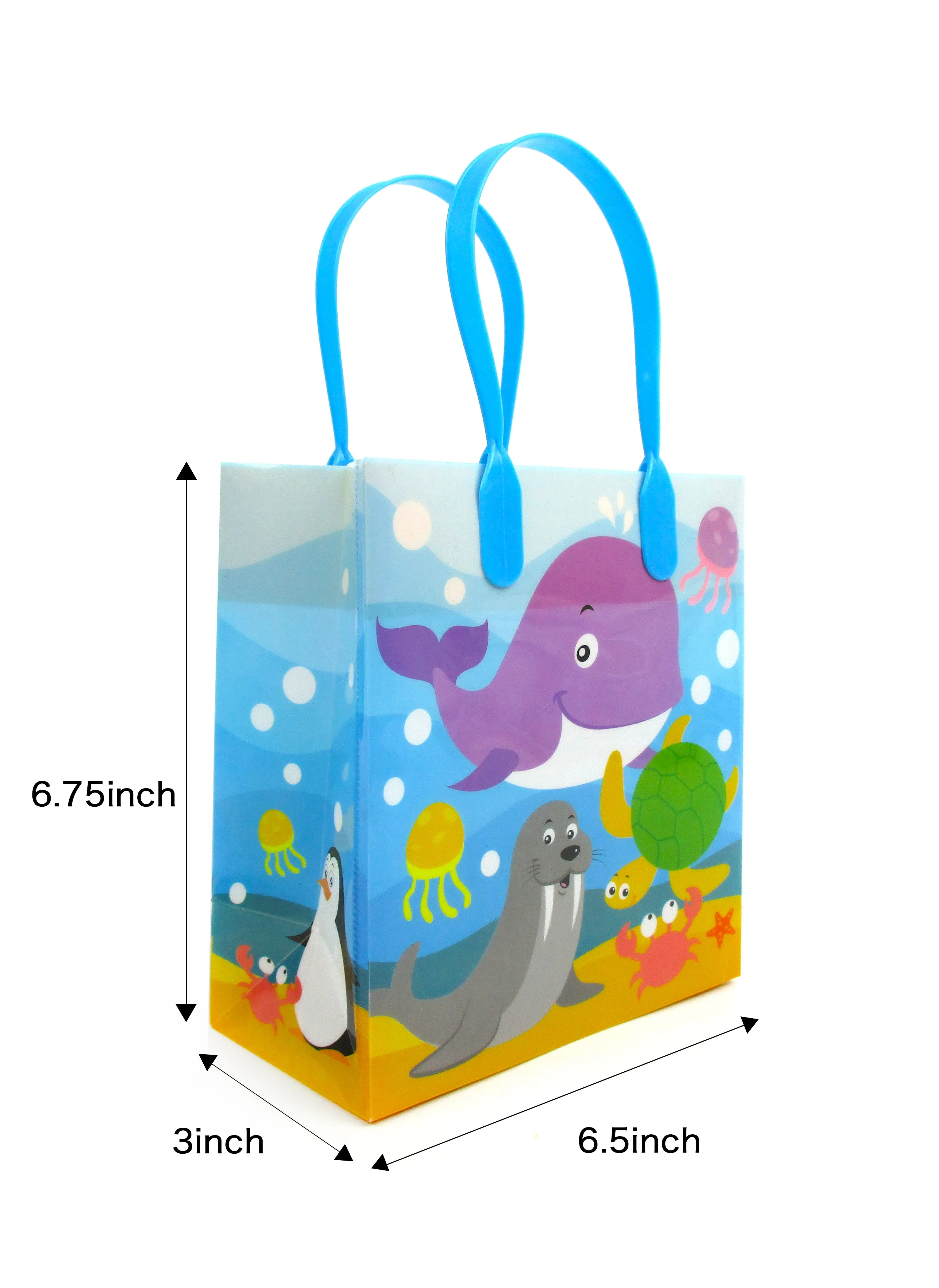 Sea Life Party Favor Bags Treat Bags - Set of 6 or 12
