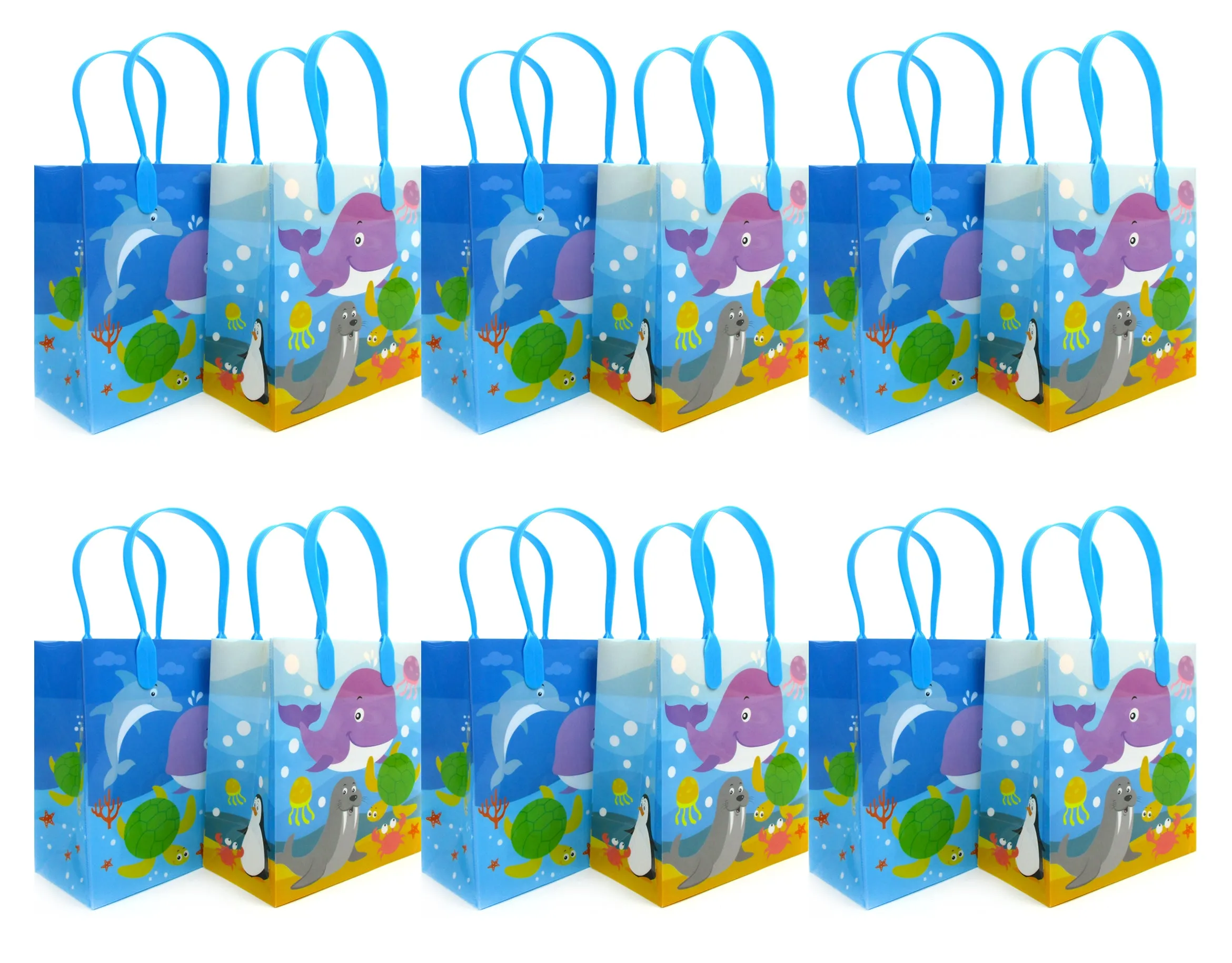 Sea Life Party Favor Bags Treat Bags - Set of 6 or 12