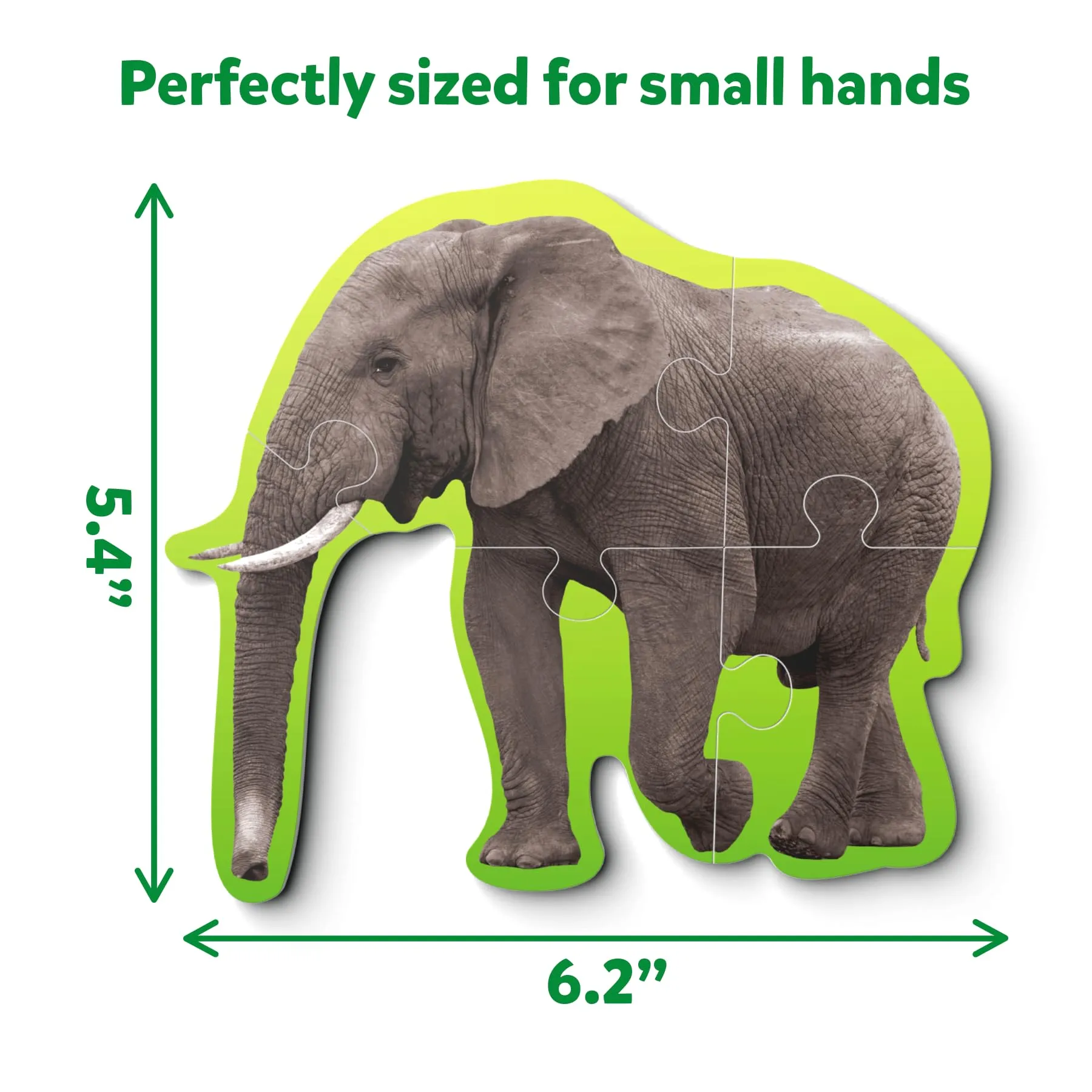 Skillmatics Step by Step Puzzle - 40 Piece Wild Animal Jigsaw & Toddler Puzzles, Educational Montessori Toy, Gifts for Kids Ages 3, 4, 5 and Up
