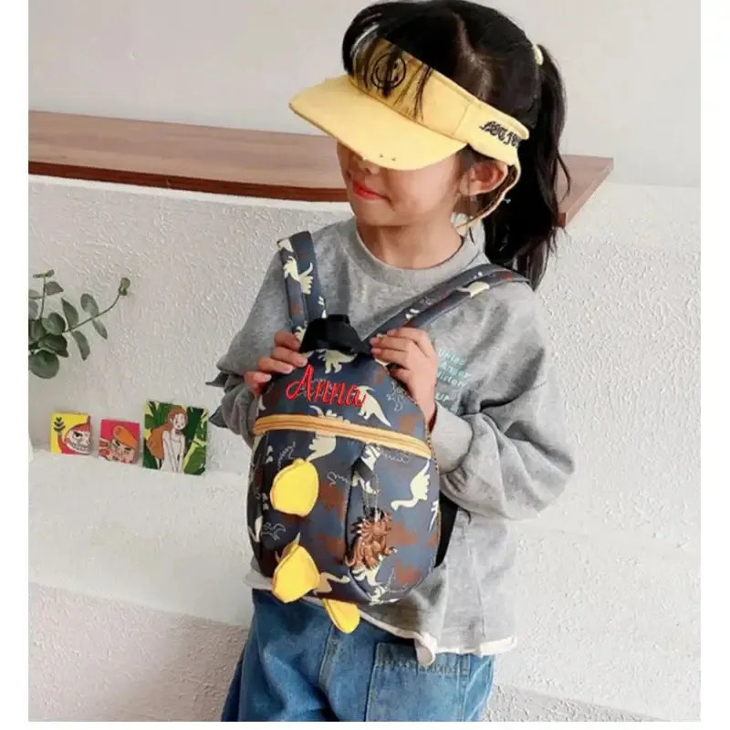 Small Personalized Dinosaur Canvas Backpack