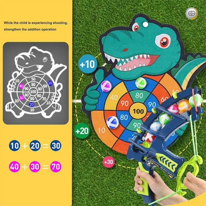 Sport Slingshot Target Sticky Ball Dartboard Basketball Board Games Educational Children's outdoor Game toy