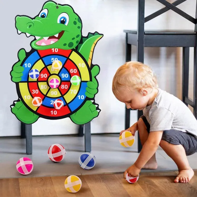 Sport Slingshot Target Sticky Ball Dartboard Basketball Board Games Educational Children's outdoor Game toy