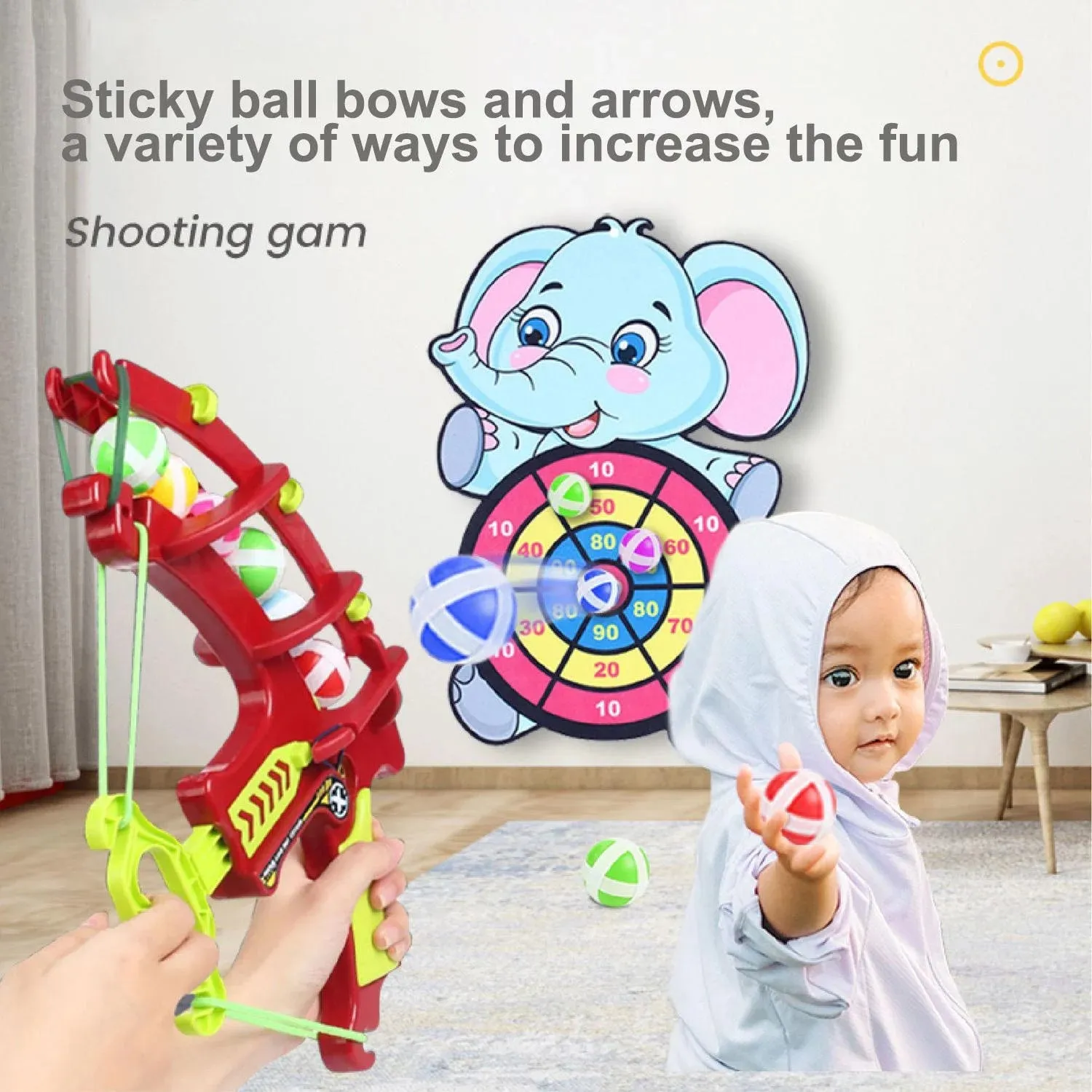 Sport Slingshot Target Sticky Ball Dartboard Basketball Board Games Educational Children's outdoor Game toy