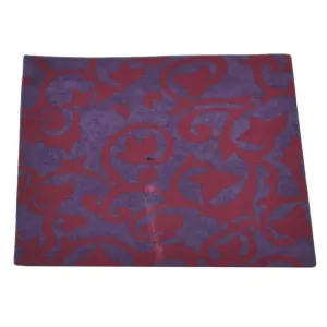 Tibetan Himalayan Lokta Paper 20"x30" Flower Print, Purple & Burgundy