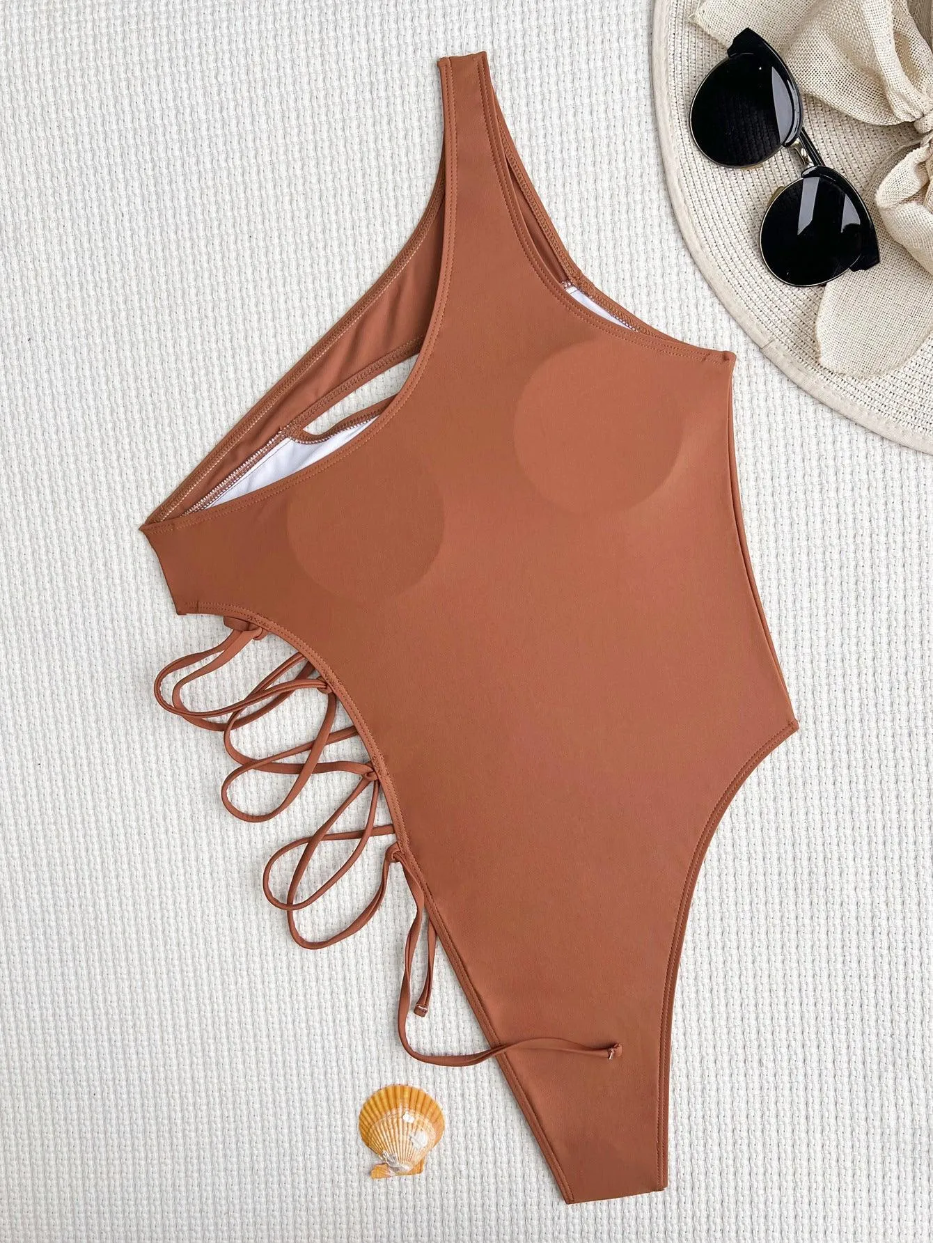 Women's One-Shoulder One-Piece Swimsuit - Chic Designer Swimwear by GFIT