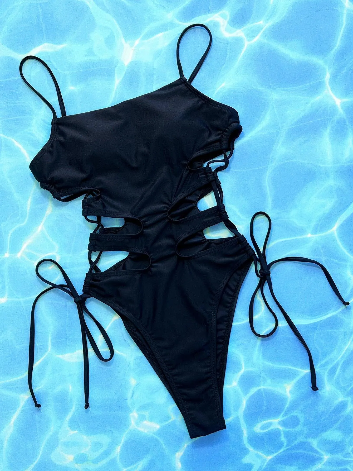 Women's Sexy Black One-Piece Swimsuit - Designer GFIT Swimwear