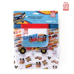 Zippies Mickey Jeepney Reusable Layflat Bag 4's