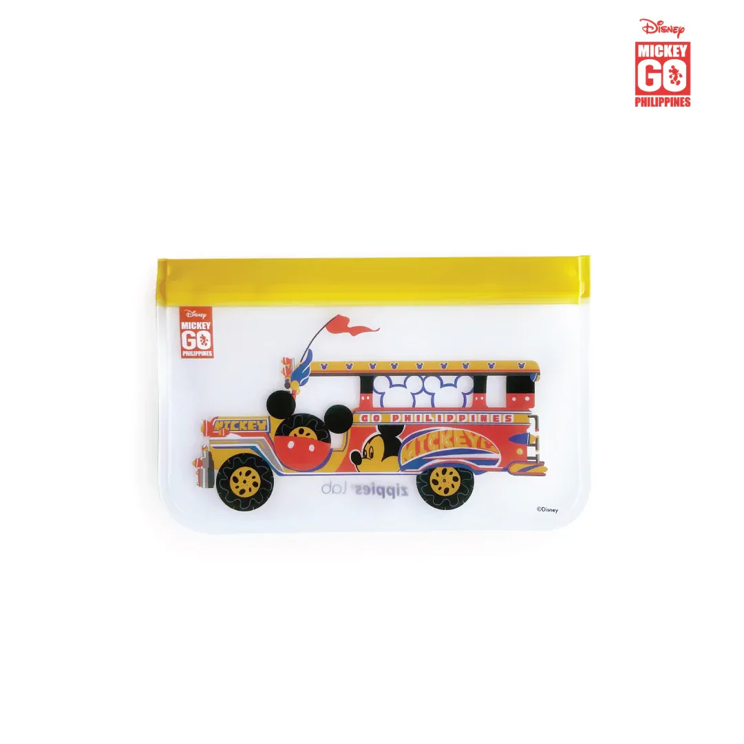 Zippies Mickey Jeepney Reusable Layflat Bag 4's